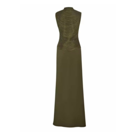 OLIVE FRINGES SATIN SET By Yessey