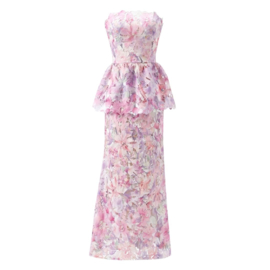 LACE SOFT PASTEL STRAPLESS JURK By Yessey