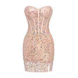 LICHTROZE STRAPLESS FEESTJURK By Yessey