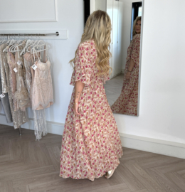 MULTI ROZE  LANGE JURK By Yessey
