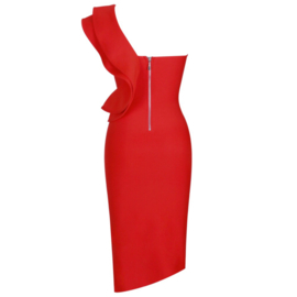 NALANI RED BANDAGE DRESS By Yessey