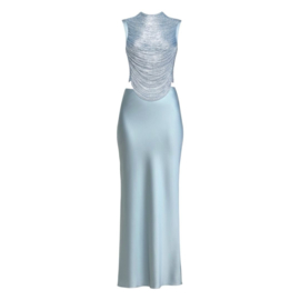 LICHTBLAUWE FRINGES SATIN SET By Yessey