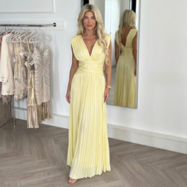 GELE JURK V- NECK By Yessey