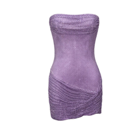 STRAPLESS LILA FEESTJURK  By Yessey