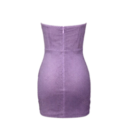 STRAPLESS LILA FEESTJURK  By Yessey