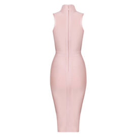 HIGH NECK NUDE  DRESS  By Yessey