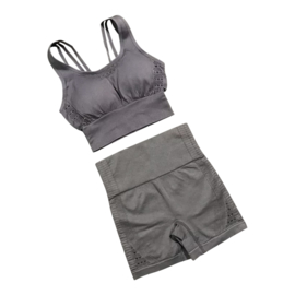 COMFY SHORT SET GREY  By Yessey