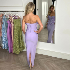 LILA STRAPLESS  BANDGAGE JURK By Yessey