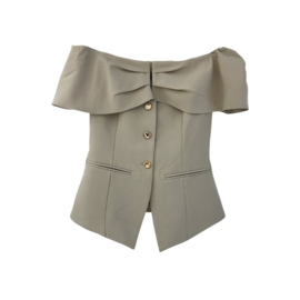 BEIGE OFF SHOULDER SET By Yessey