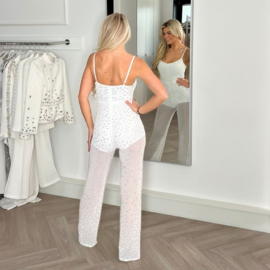 WITTE  SPARKLES JUMPSUIT By Yessey
