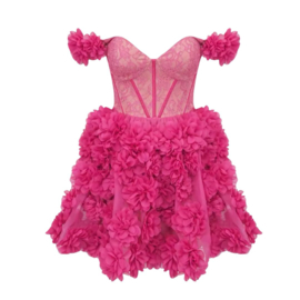 OFF SHOULDER FLOWER FEESTJURK By Yessey
