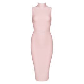 HIGH NECK NUDE  DRESS  By Yessey