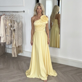 GELE JURK BIG FLOWER By Yessey