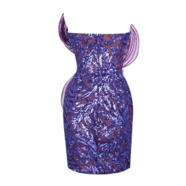 PAARSE STRAPLESS FEESTJURK By Yessey