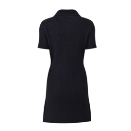 TWEED ZWART MET KORTE MOUW JURK By Yessey