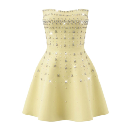 GELE BRUILOFT GAST JURK KORT MET STENEN By Yessey