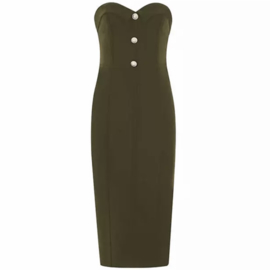SHARNA OLIVE STRAPLESS DRESS By Yessey