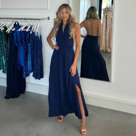 SWEET SPOTLIGHT NAVY  DRESS By Yessey