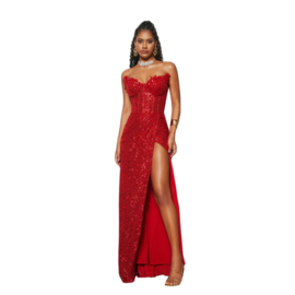 EXCLUSIEVE STRAPLESS RODE AVONDJURK By Yessey