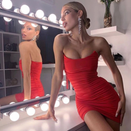 COLETTE STRAPLESS RED DRESS  By Yessey