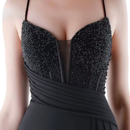 ZWARTE AVONDJURK CORSET LITTLE DIAMONDS By Yessey