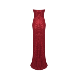 EXCLUSIEVE STRAPLESS RODE AVONDJURK By Yessey