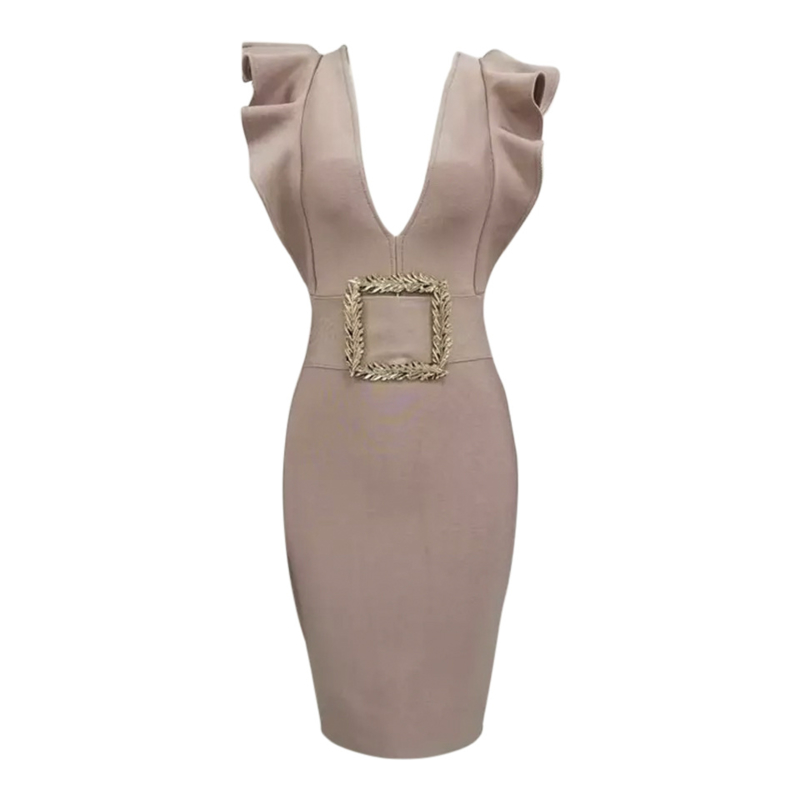 SABLE NUDE BANDAGE DRESS By Yessey
