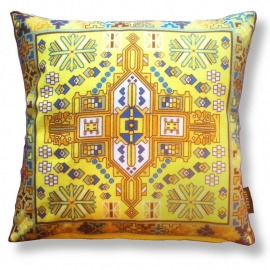 Yellow velvet cushion cover COLESEED