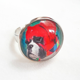 Anillo cabujón perro BACO