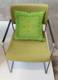 Green velvet cushion cover PERIDOT