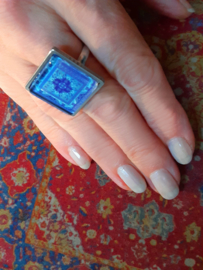 Cabochon ring ROYAL BLUE blue