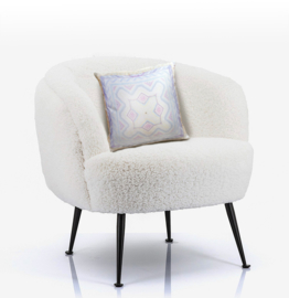 Off White velvet cushion MOTHER OF PEARL