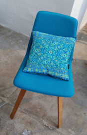 Turquoise velvet cushion cover BLUE HAWAII