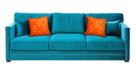 Housse coussin velours Orange AUBE