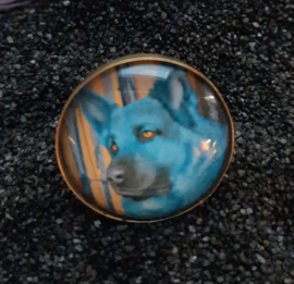 Cabochon-Ring Hund AZURO