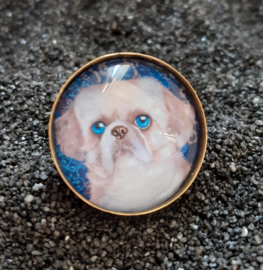 Bague cabochon chien SHIZI