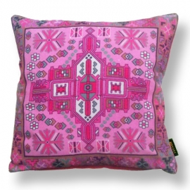 Pink velvet cushion cover ORCHID