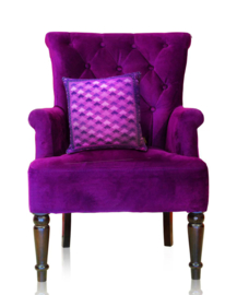 Housse coussin velours Violette PLUIE VIOLETTE