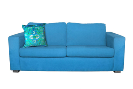 Turquoise velvet cushion cover AQUAMARINE