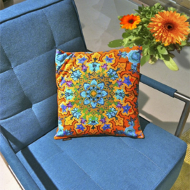 Housse coussin velours Orange SOUCI