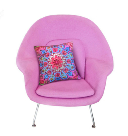 Pink velvet cushion cover CUPCAKE