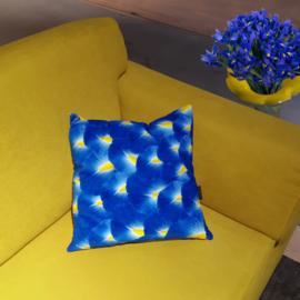 Housse Coussin velours Bleu IRIS