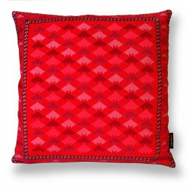Cuscino Rosso in velluto fodera per cuscino LUNA ROSSA