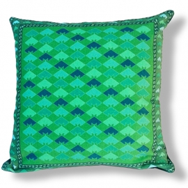 Housse coussin velours Verte JADE