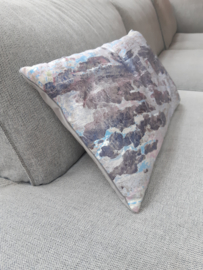 Housse de coussin velours GRIS 5