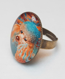 Cabochon-Ring Hund LADY