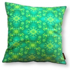 Housse coussin velours Verte HERBE