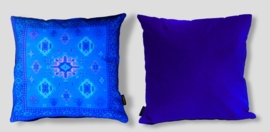 Housse coussin velours Bleu COBALT