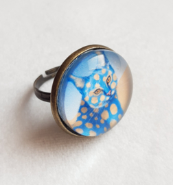 Cabochon ring cat SAND CAT