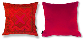 Housse coussin velours rouge ROSE-ROUGE